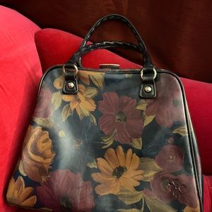 Patricia Nash Artesa Leather Frame Satchel-LikeNew